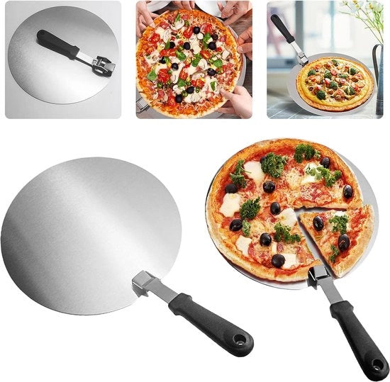 Spazzola per pizza in acciaio inossidabile con manico ripiegabile per un uso facile