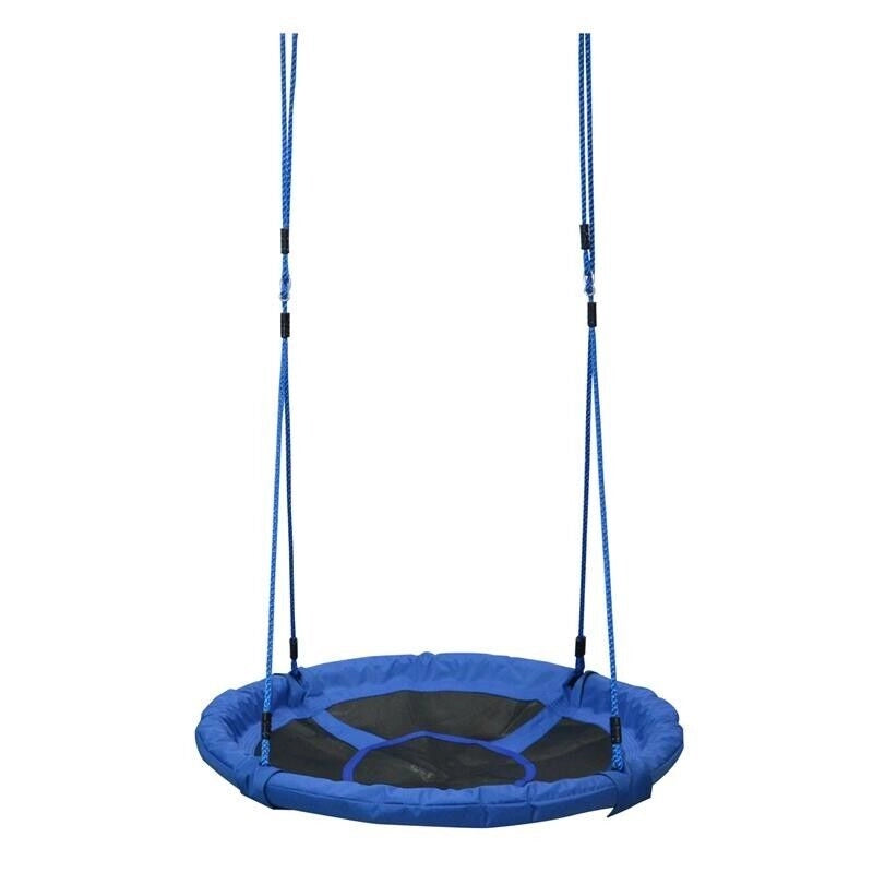 ALTALENA ROTONDA PER BAMBINI 100 X 180 CM BLU E NERA