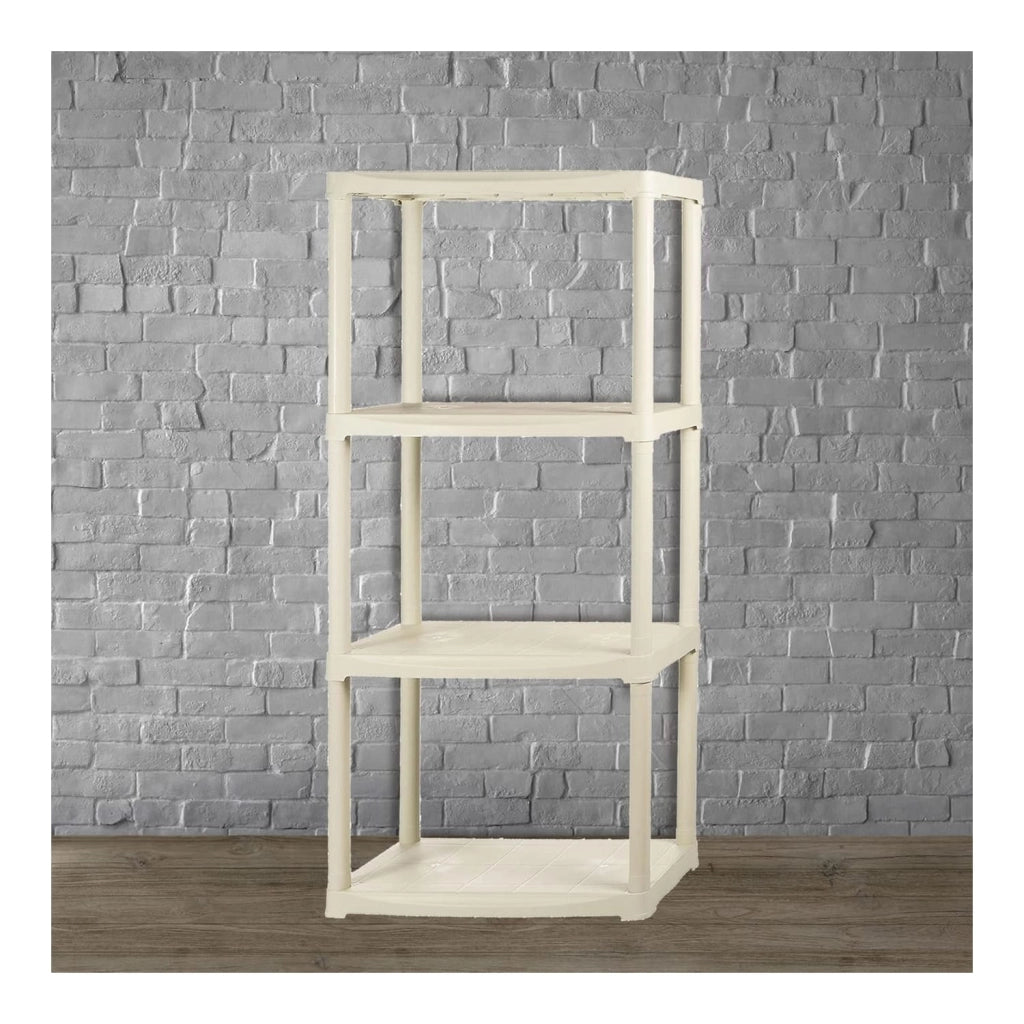 SCAFFALE IN PLASTICA BEIGE 4 RIPIANI 60X30XH133 CM