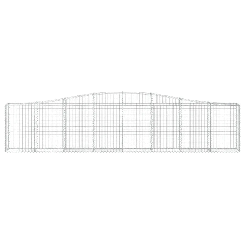 Cesti Gabbioni ad Arco 25 pz 400x30x80/100 cm Ferro Zincato 3145824