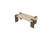 Tavolino in legno "Leapiri" - 120 x 60 x 35 cm - Travertino