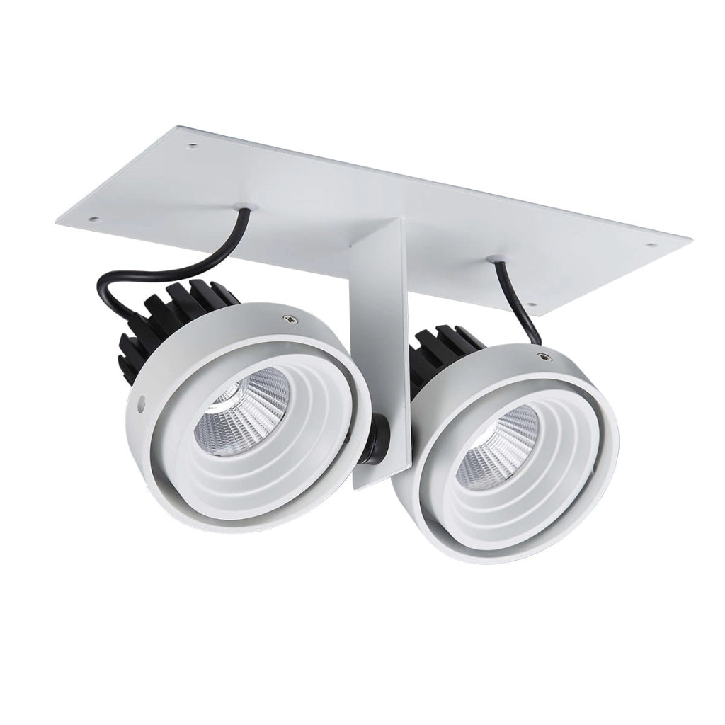 Faretto incasso Italux Patrizio LED 2x12W 4000K bianco