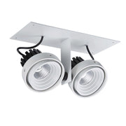 Faretto incasso Italux Patrizio LED 2x12W 4000K bianco