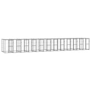 Gabbia per Cani da Esterno in Acciaio con Tetto 29,04 mÂ² cod mxl 56942