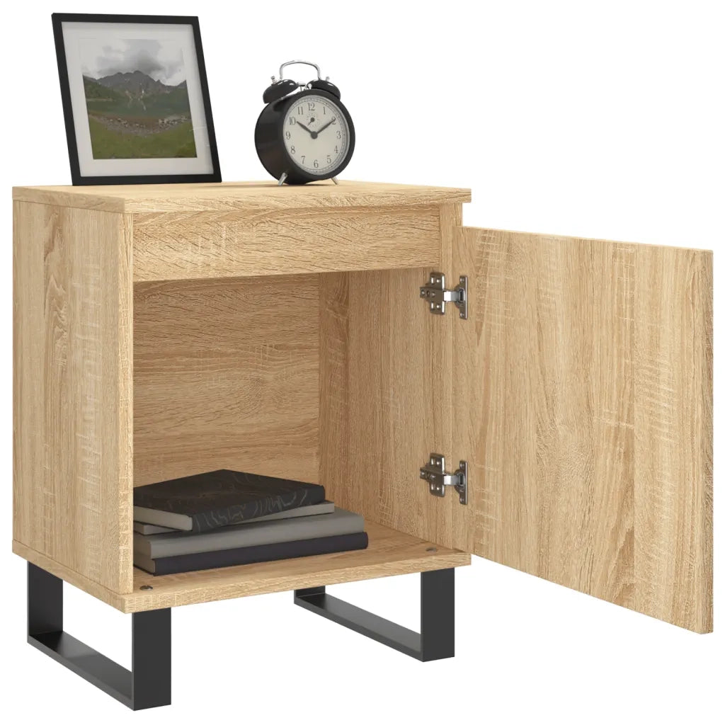 Comodini 2 pz Rovere Sonoma 40x30x50 cm in Legno Multistrato 826851