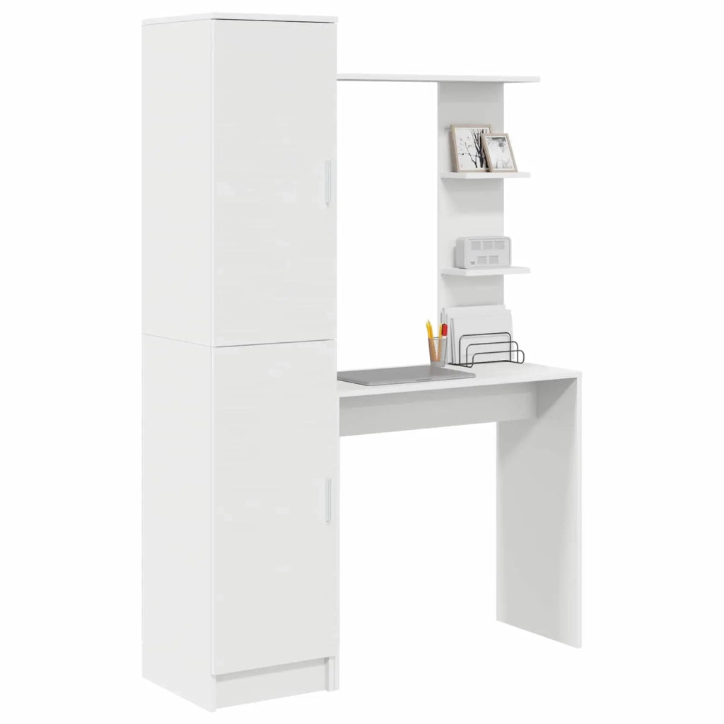 Scrivania | Tavolo da Ufficio 2 pz Bianco