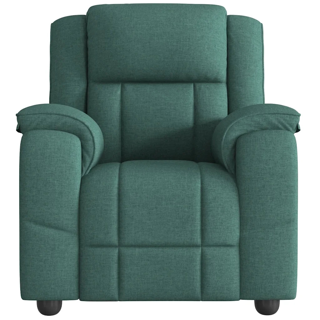 Divano Sedia-Poltrona Reclinabile in Tessuto Verde Scuro 599536