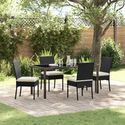 Set da Pranzo per Giardino 5 pcs Nero 3379208