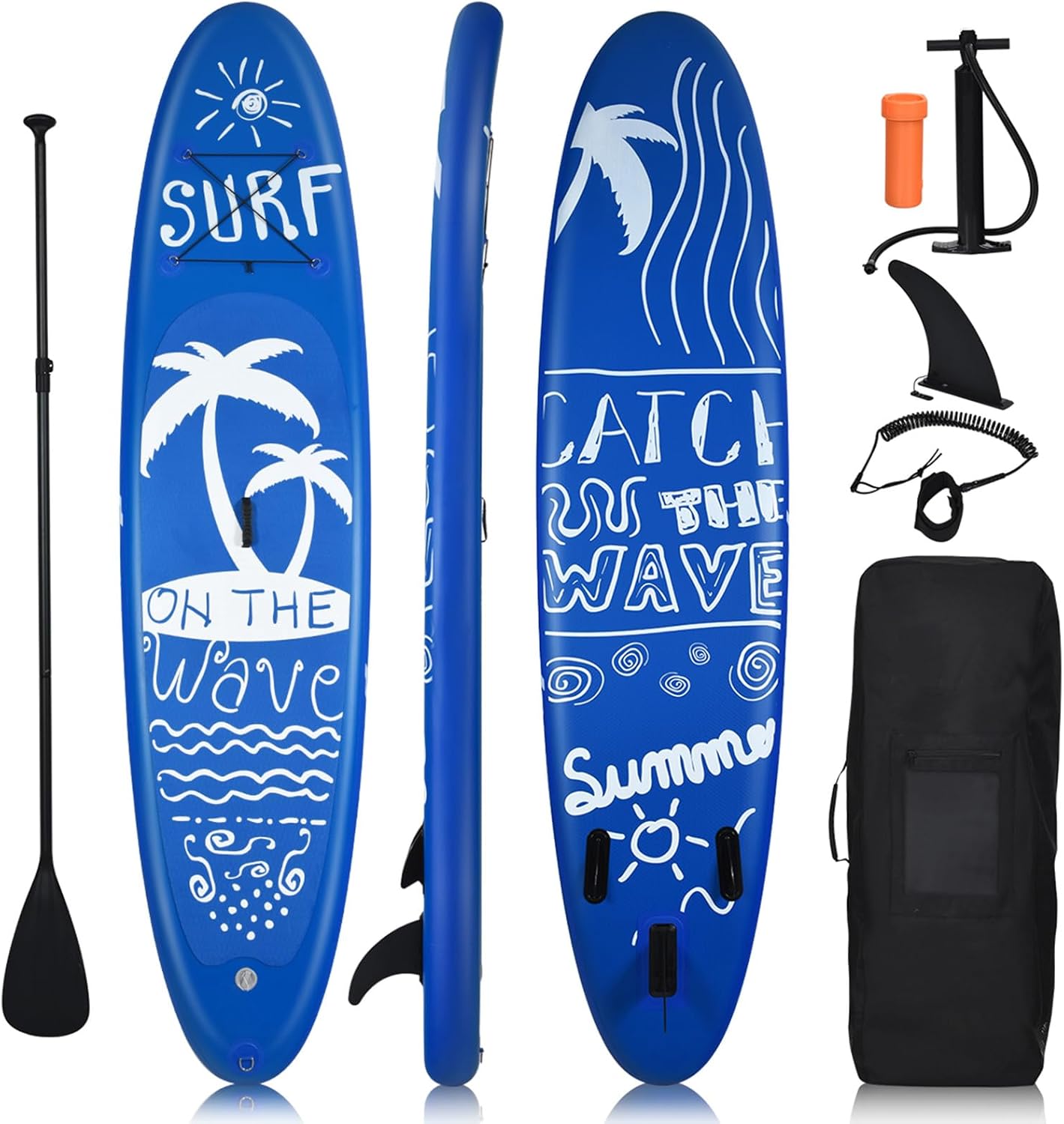 SUP Stand Up Paddle Board Tavola da SUP Gonfiabile con Borsa e Pinne