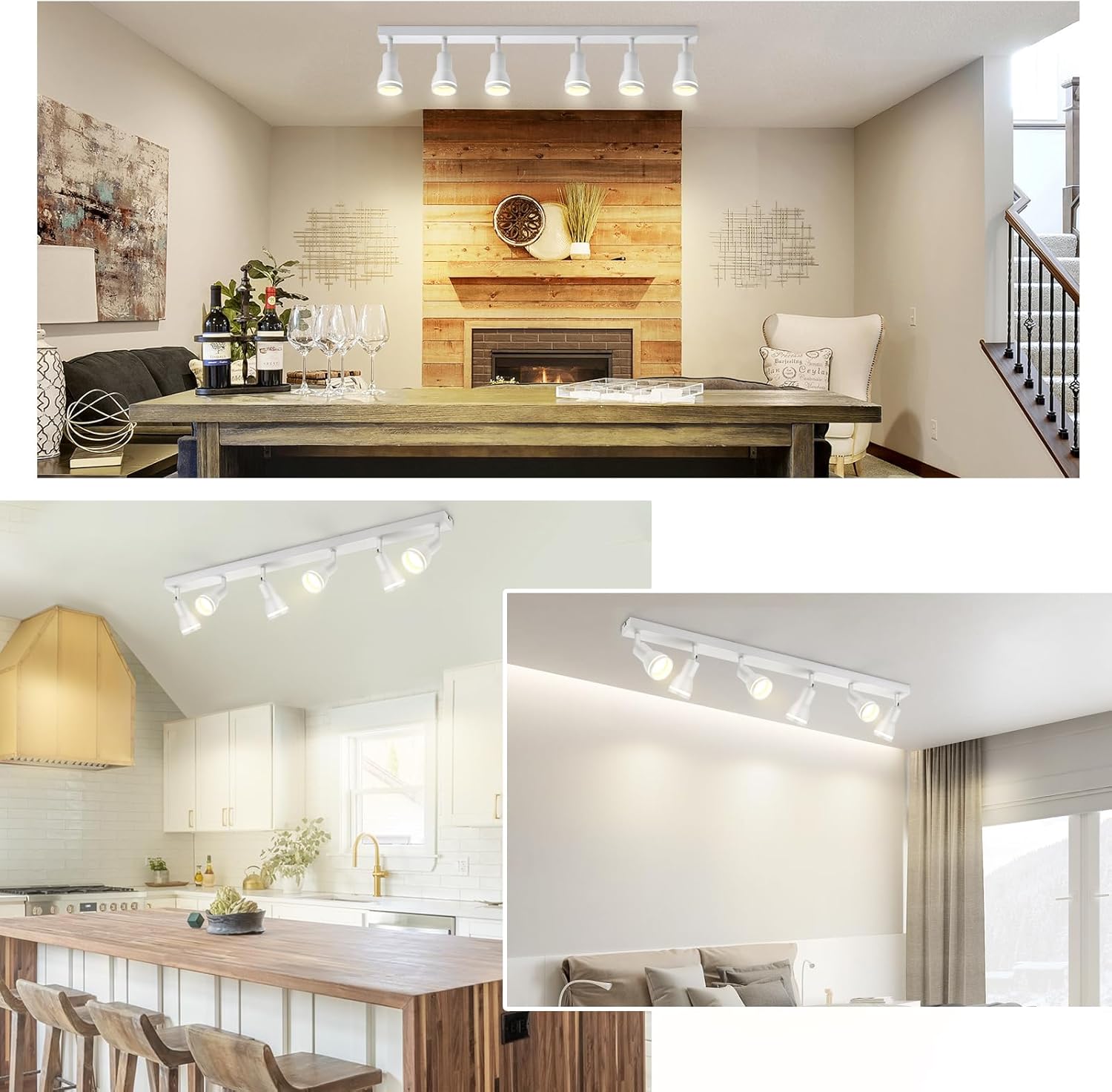 ZMH Faretto da soffitto a sospensione 6 luci GU10 moderni per cucina corridoio salone