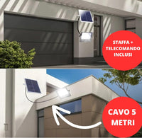 Faretto Led Esterno con Pannello Solare, Faro a Led da Giardino 1000 w