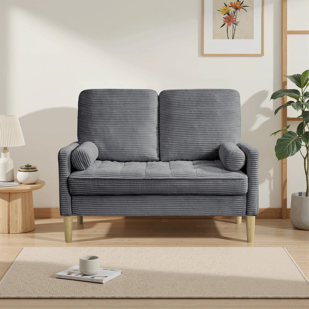 Divano 2 posti in tessuto con cuscini imbottiti ¨C Minimal ¨C 90x160x85