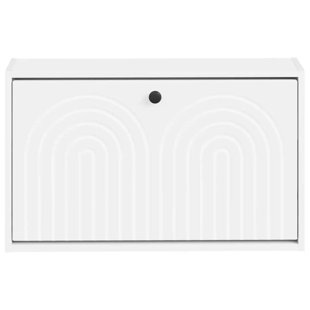 Mobiletto per Scarpe da Muro ALKMAAR 71 x 17 x 43 cm Bianco 896185