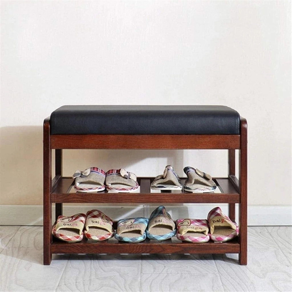 scarpiera Scarpiera per la casa Scarpiera Scarpiera Scarpiera in Legno Scarpiera a 2 Livelli con Cuscino del Sedile Camera da Letto Soggiorno Corridoio Scatola da Scarpe (Size : Medium)