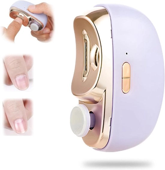 Nageltrattore elettrico 2 in 1 - 2026 migliorato - automatico elettrico per unghie e piedi - con funzione di levigatura - Adatto per dita e piedi - 2 velocità regolabili - Adatto per anziani | adulti | donne - colore blu scuro
