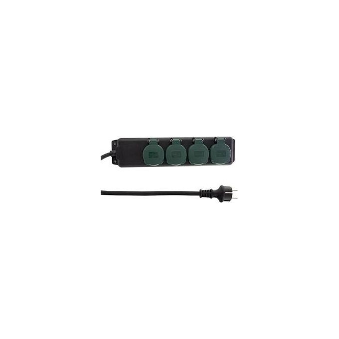 REV 0512468555 prolunghe e multiple 1,4 m 4 presa(e) AC Esterno Nero, Verde