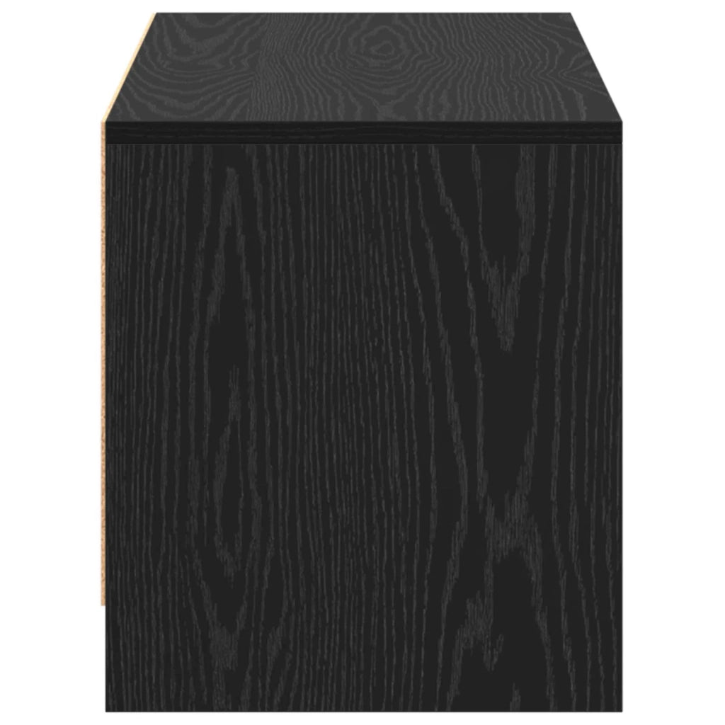 Set mobile TV Rovere Nero 90 x 35 x 40 cm Legno multistrato 875233