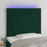 Testiera a LED Verde Scuro 90x5x118/128 cm in Velluto 3122603