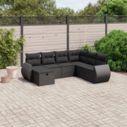 3264141 - Set da pranzo da giardino in rattan sintetico nero, set tavolo e sedie da giardino, tavolo da terrazza e sedie, set da giardino, mobili da giardino