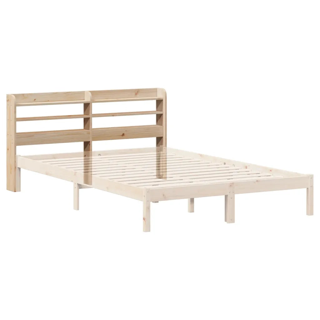 Testiera con Ripiani-Testata contenitore 150 cm in Legno Massello di Pino 532703