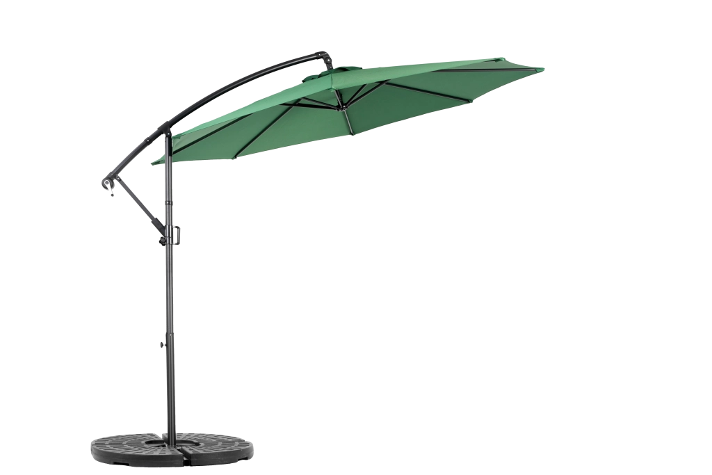 Ombrellone Rettangolare da Giardino Doppio ¨C MINIMAL ¨C Verde Scuro, Manovella, 4,5m