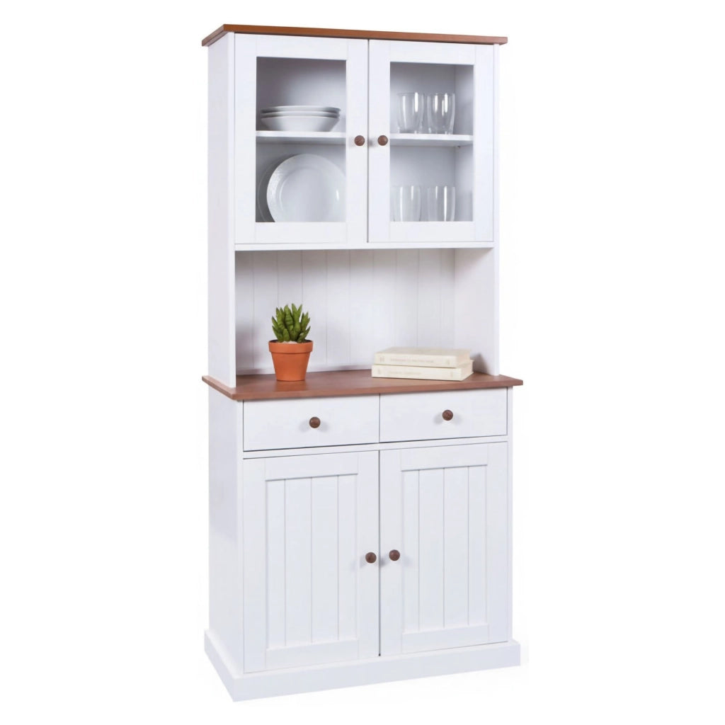 Madia Pattada, Credenza 2 Cassetti, 90x45x190h cm Bianco