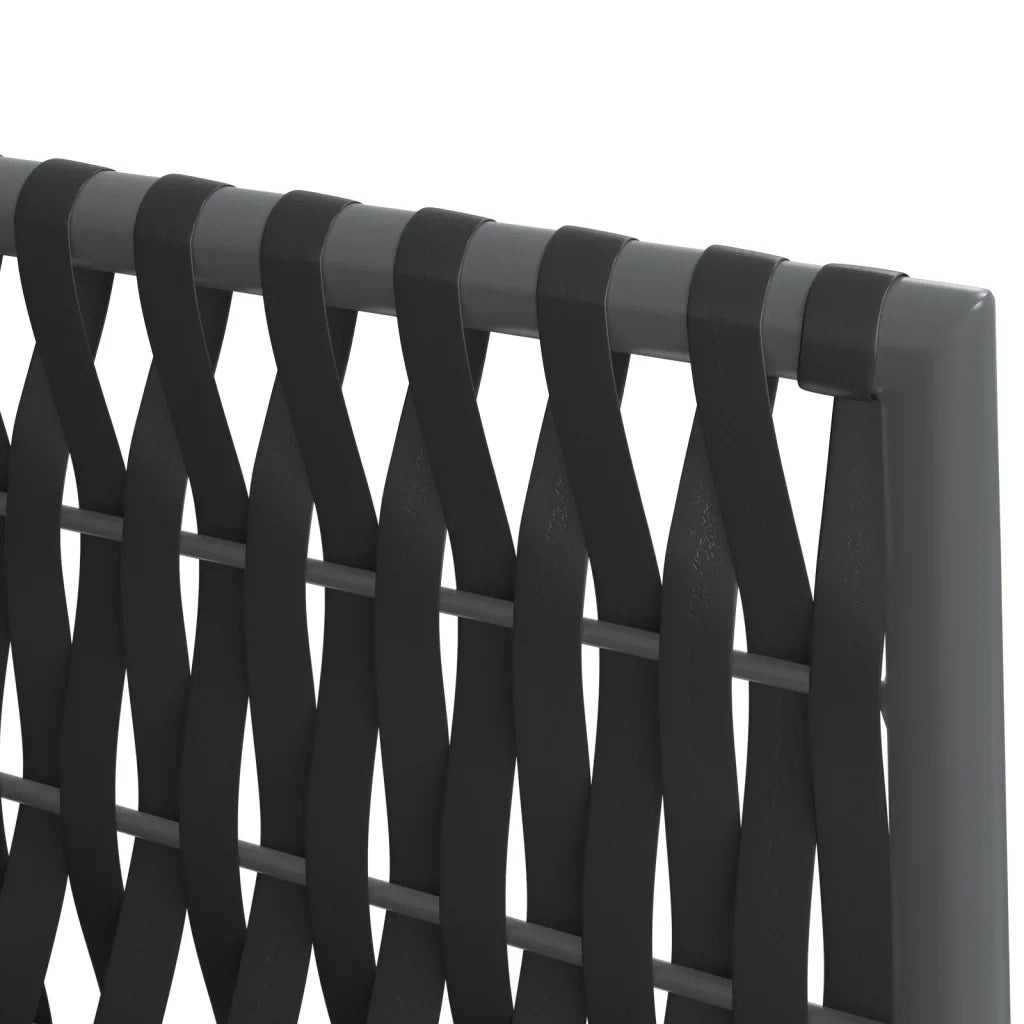 Set Pranzo da Giardino 7 pz con Cuscini in Polyrattan e Acciaio