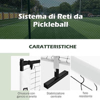 Rete Pickleball Portatile da 670 CM, con Tubolari Metallici, Rete Resistente in Poliestere e Borsa in Tessuto Oxford, Set per Giochi di Palla da Interno ed Esterno