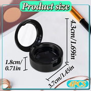 Borsa di protezione per gli occhi - 4 pezzi - Scatola di makeup vuota - Plastica - 35 mm - Per viaggio - Nero - Scatola di makeup
