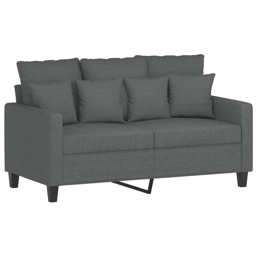 Set di Divani 3 pz con Cuscini Grigio Scuro in Tessuto 3201633