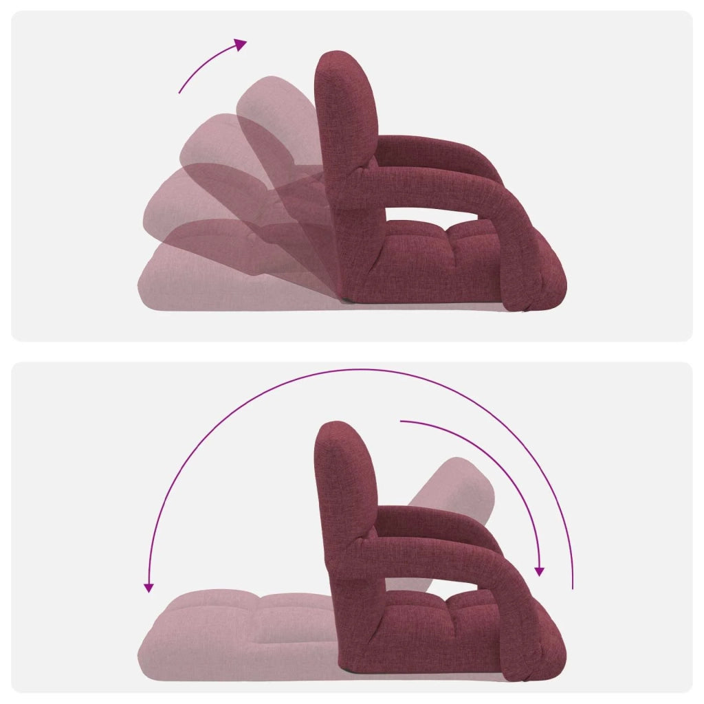 Sedia a pavimento regolabile Rosso Vino 58 x 62 x 58 cm Tessuto 42028128