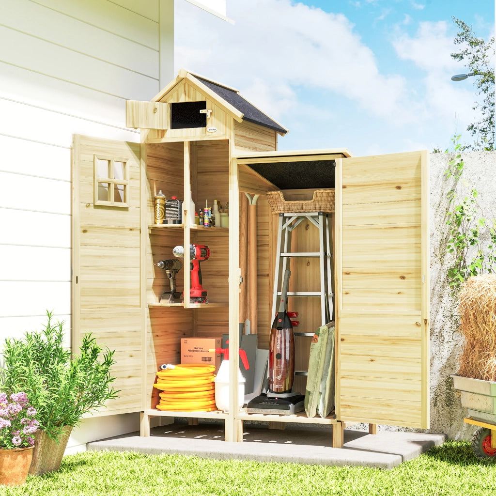 Capanno da Giardino 2 Zone ¨C zephmum ¨C Legno di Abete 106x57x167 cm