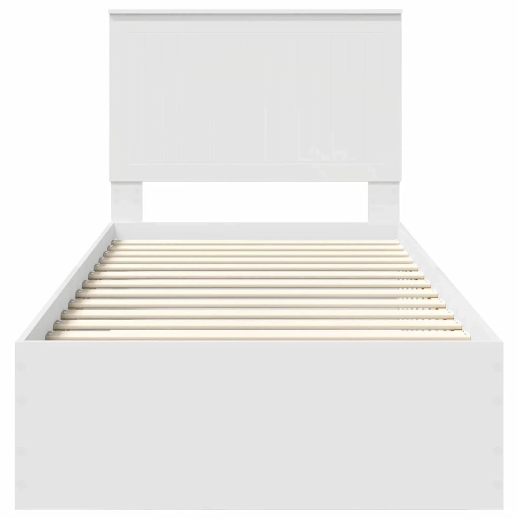 Struttura del letto Bianco 90 x 190 cm Legno multistrato