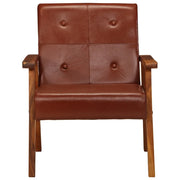 Poltrona-Divano Sedia-Poltroncina Marrone in Vera Pelle 610284