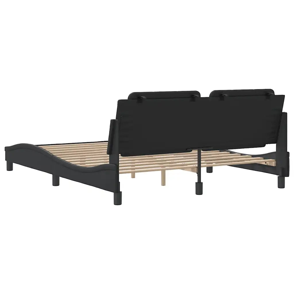 Giroletto senza Materasso Zadar Nero 160x200 cm in Similpelle 3208191