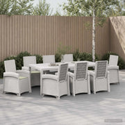 Set da Pranzo per Giardino 9 pz Bianco e Crema PP 3430159