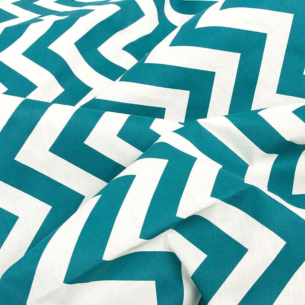 Telo Arredo Copritutto 170x280 cm Letto Poltrona Copridivano Cotone Cuoricini Verde Motivo Zig Zag