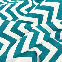 Telo Arredo Copritutto 170x280 cm Letto Poltrona Copridivano Cotone Cuoricini Verde Motivo Zig Zag