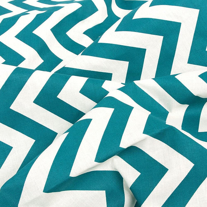 Telo Arredo Copritutto 270x280 cm Letto Poltrona Copridivano Cotone Cuoricini Verde Motivo Zig Zag