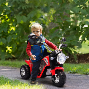 Moto Elettrica per Bambini 6V 3 Ruote Rossa