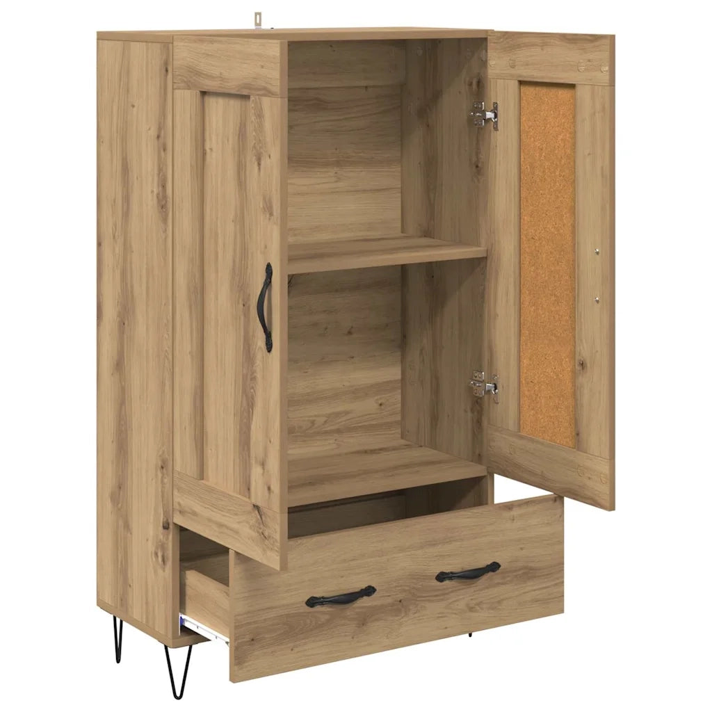 Credenza con Cassetto-Buffet-Armadio da cucina Rovere artigianale 69,5 x 31 x 115 cm 427730