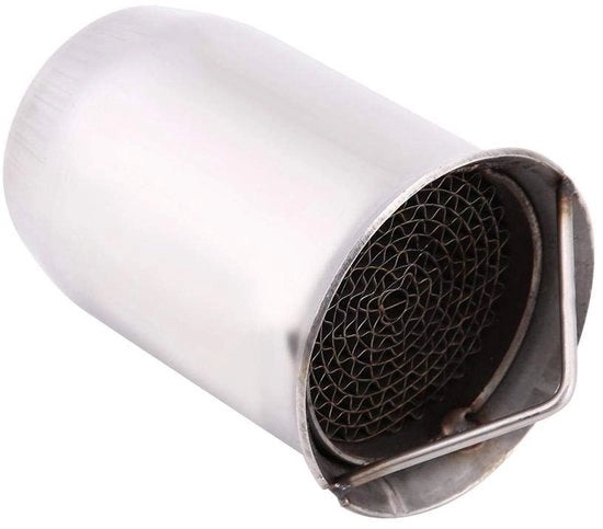 Dempanatore di Rumore Universale - Acciaio Inossidabile - Killer del Rumore - Riduzione del Livello di Rumore - Installazione Facile - Cinque Dimensioni Disponibili - Filtro di Scarico Esterno