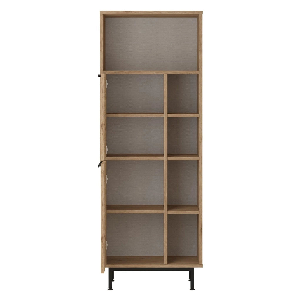 Madia Uta, Credenza 7 Ripiani, 160x36x45h cm Marrone Rovere