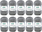 Set di Filati in Lana di Cotone Bambino - Certificato Oeko-Tex - 10 Palline da 50g Antracite