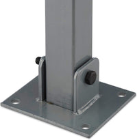 Barriera per parcheggio auto pieghevole cm 65 acciaio grigio e strisce rosse 13_0002309