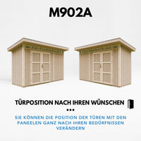 Casetta da Giardino di QUALIT? PREMIUM 4,3m?²-L161xW411cm - TIMBELA M902A-TERRA BROWN