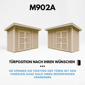 Casetta da Giardino di QUALIT? PREMIUM 4,3m?²-L161xW411cm - TIMBELA M902A-TERRA BROWN