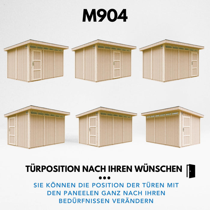 Casetta da Giardino di QUALIT? PREMIUM 8,7m?²-L412xW279cm - TIMBELA M904-REDWOOD RED