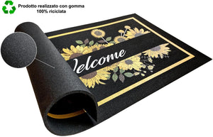 Zerbino Gomma Sostenibile 40X70 Antiscivolo Ingresso Interno Esterno Moderno Dis.K