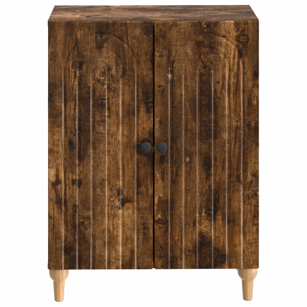 Mobiletto da Bagno ALKMAAR Rovere Fumo 59,5 x 31 x 80 cm 896180